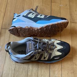 Adidas Hyperturf Almost Yellow/clear Blue/shadow Olive - size 9.5