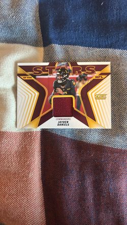 stars of the nfl JAYDEN DANIELS JERSEY CARD