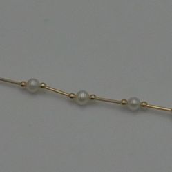 14KT YELLOW GOLD PEARL BRACELET 6.5 INCHES 2.5 GRAMS 876110-1