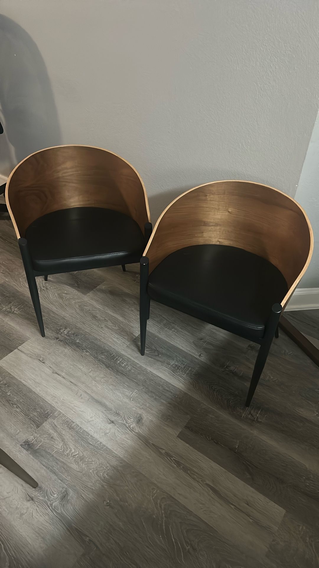 Two Wood Dining Chairs