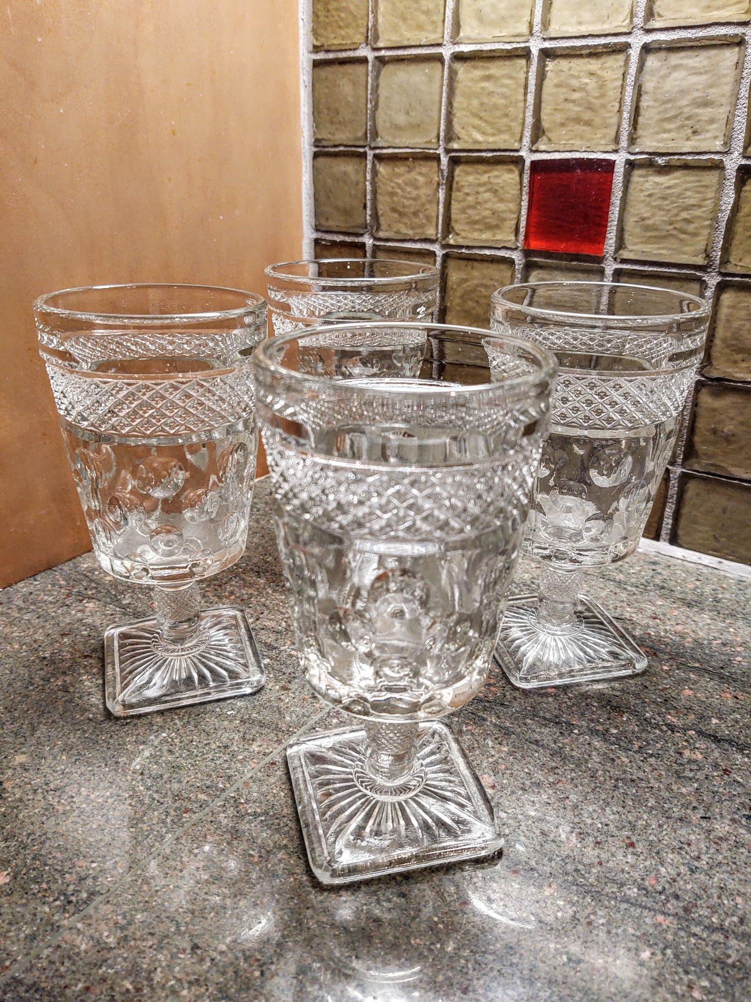 Mid Century Imperial Glass Water Goblets