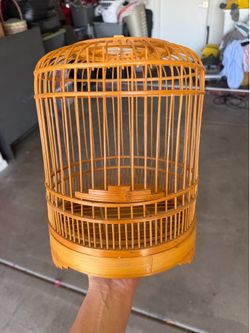 Birdcage/Plant Hanger wicker/bamboo