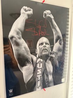 Stone Cold Steve Austin and Undertaker Signed WWE Photo
