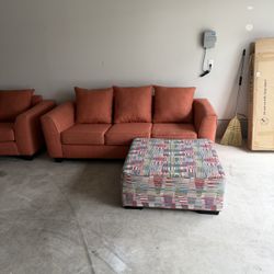 3 Piece Sofa Set With Ottoman 
