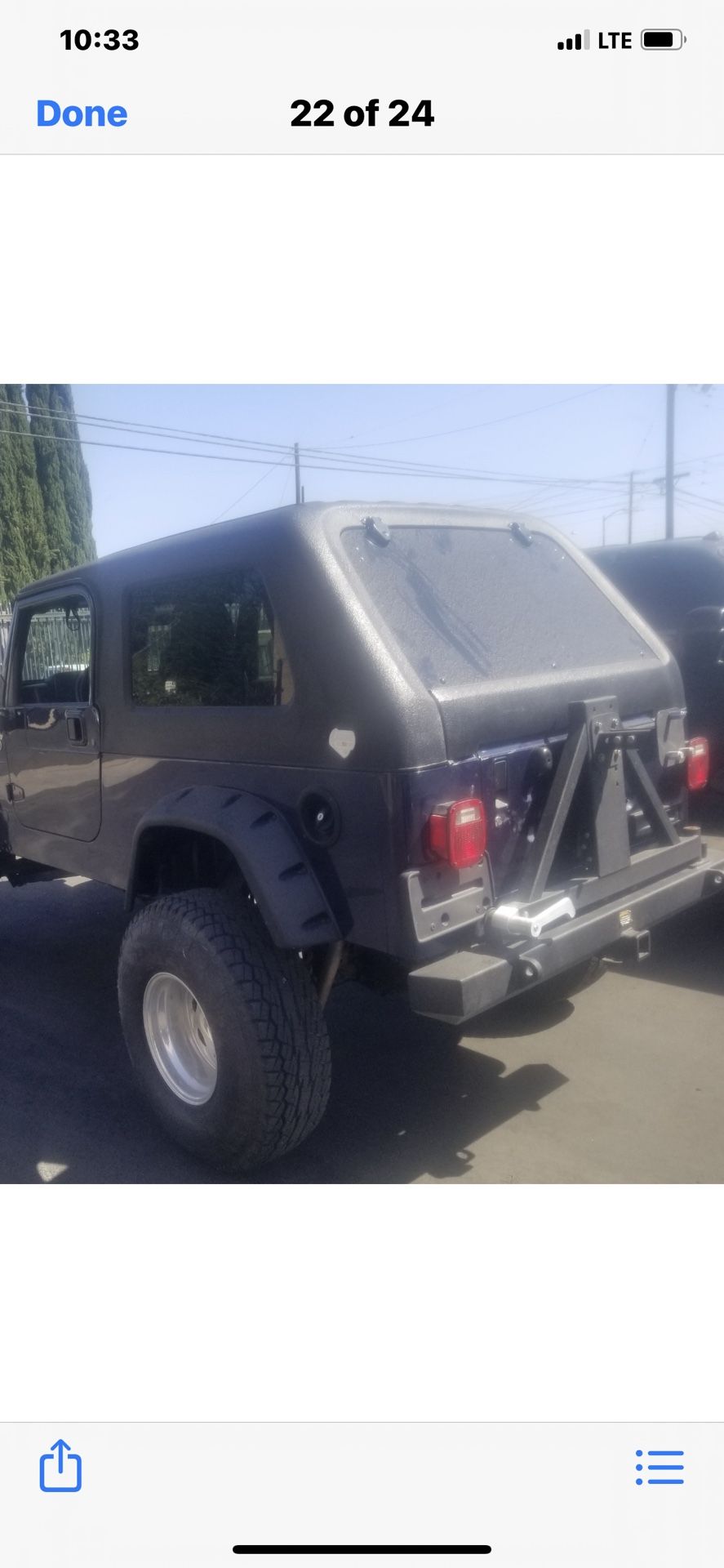 Removable Hard Top fits to 2003-2006 Jeep Wrangler Unlimited LJ TJ-U Excellent Condition Inside Is Carpeted We could ship 