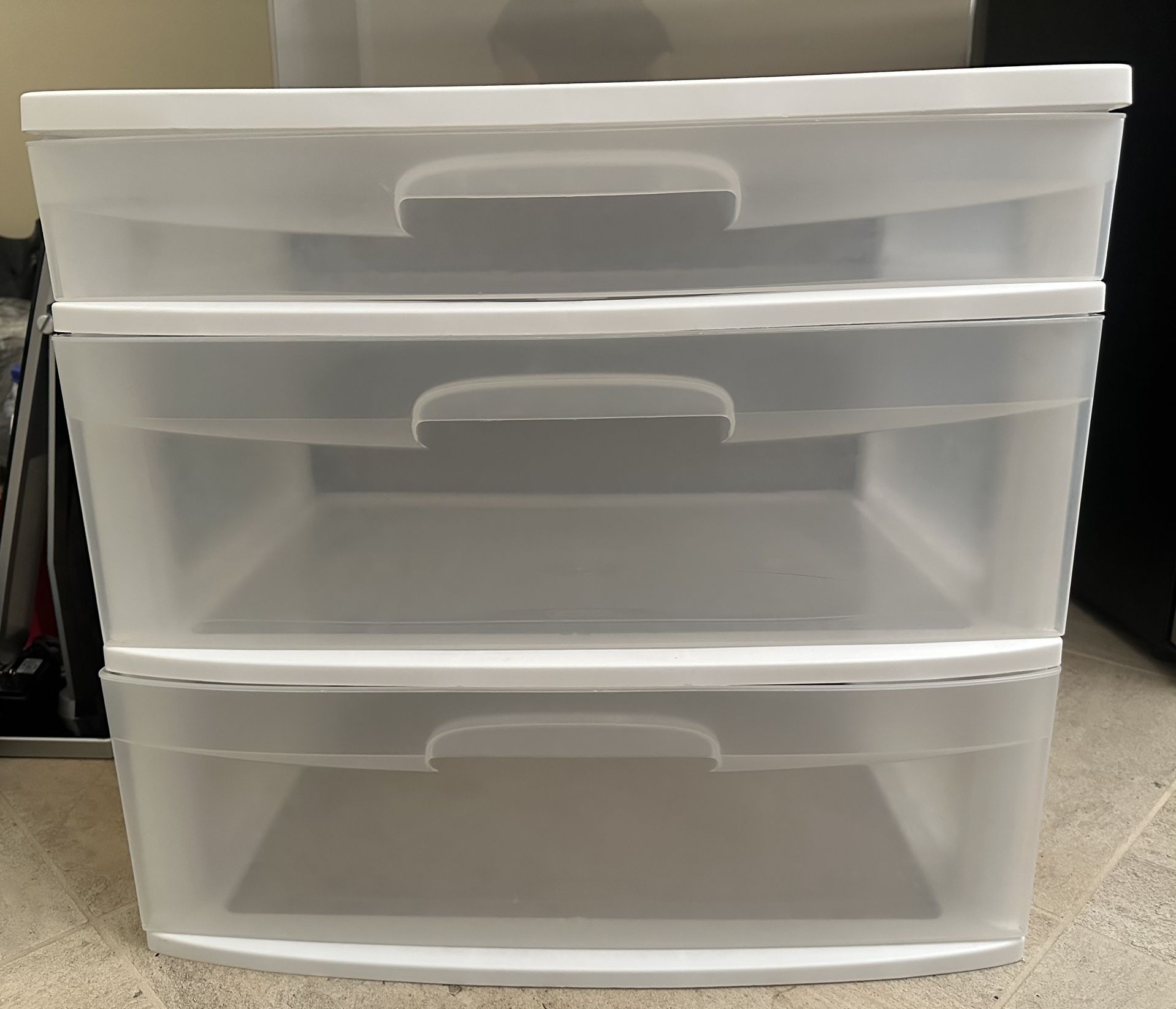3 tier plastic drawer