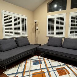 6 Seater Sofa Set - Firm, Dark Grey