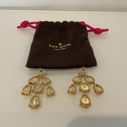NEW Original Kate Spade New York Gold And Yellow Stone Heritage Earrings  BRAND NEW!! NEVER USED!! PERFECT!!