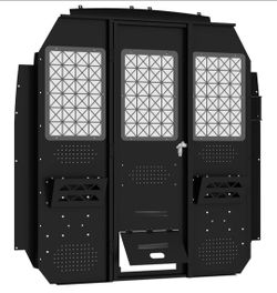 Van Partition Bulkhead for 2014-2026 Ford Transit 150 250 350 Medium Roof, Cargo Divider Wall, Driver Safety Barrier, Hinged Locking Door, Door & Clea