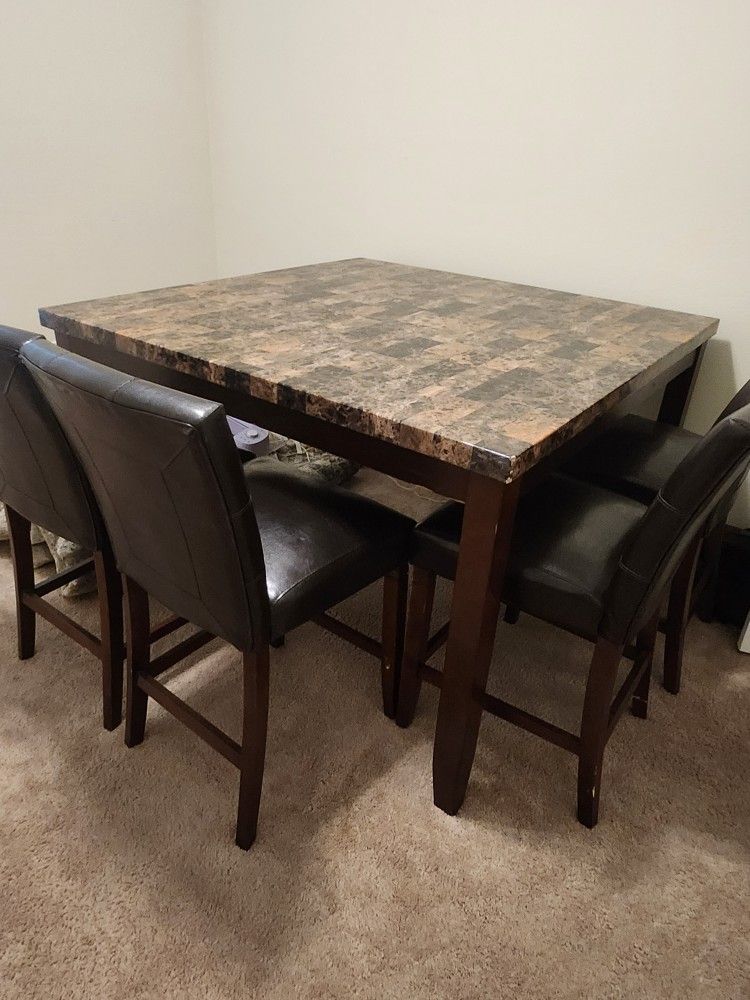 Marble Table With Four Chairs