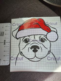 Christmas Pitbull Santa Decal