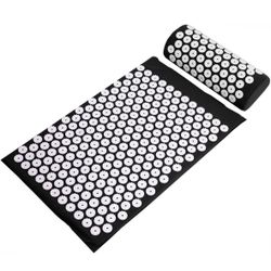 Back and Neck Pain Relief Acupressure Mat and Pillow Se