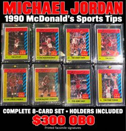 🏀 Michael Jordan — 1990 McDonald’s Sports Tips Complete Set — $300 OBO
