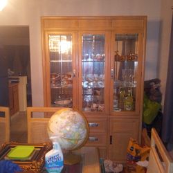Hutch And Dining Table Set