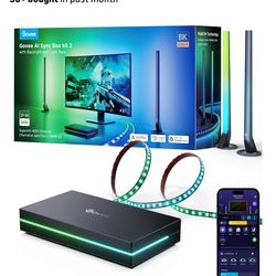 Govee HDMI 2.1 Sync Box Kit 2, Includes AI Sync Box, Light Bars, and Monitor Backlight, Supports 8K@60Hz, 4K@144Hz, VRR and ALLM, Works with Matter an
