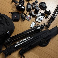 Canon 5D mk ii full Kit W 2 Lenses Strobes And Triggers