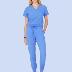 Mandala Scrubs Set Ceil Blue 