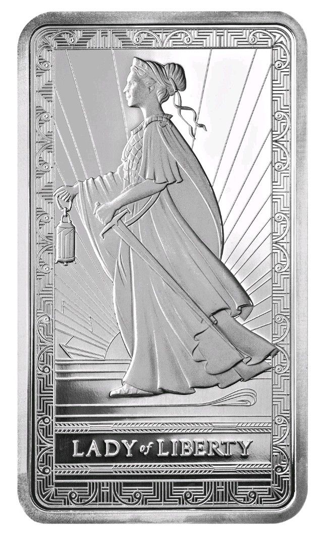 10oz Silver Bar Pamp Lady Of Liberty