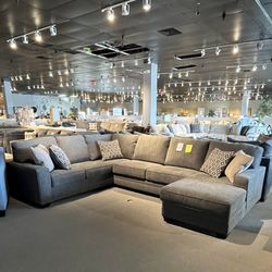 Grey 3PC Chaise sectional couch