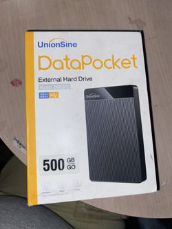 UnionSine DataPocket 500GB External Hard Drive - Black (HD2510) Sealed