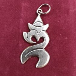 925 Silver Vintage Om Pendant 