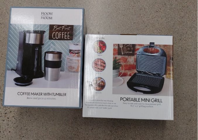 Coffee Maker & Mini Grill Indoor Kitchen