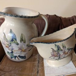 Vintage Home And Garden Magnolia Party Stoneware
