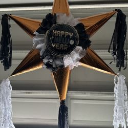 Happy New Year Star Pinata 