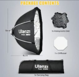 Ulanzi Fold DS80 80cm Octagon Softbox Bowens Mount Grid Diffuser Bag
