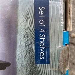 Black floating shelves (4 Piece)