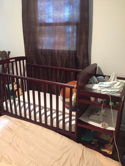 Crib with changing table & mattress