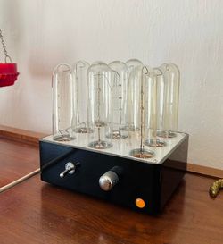 Unique vintage Nik Wilmore lamp with with dimmer knob