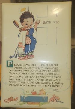 Vintage Mabel Lucie Attwell BATHROOM RHYME $40