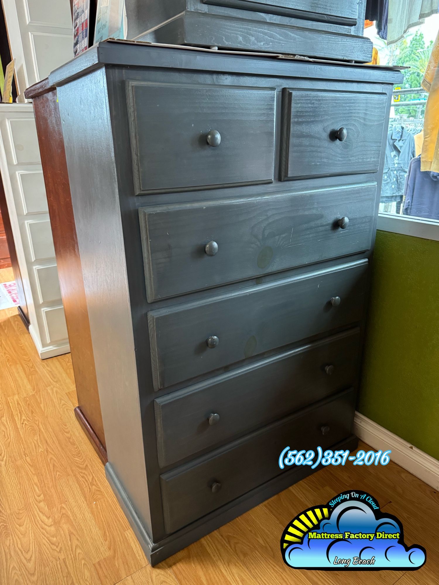 Duplex Grey Pinewood Dresser Cajonera Jumbo