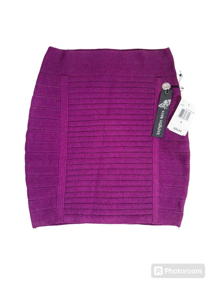 Poof Couture Purple Stretch Mini Skirt Size Small