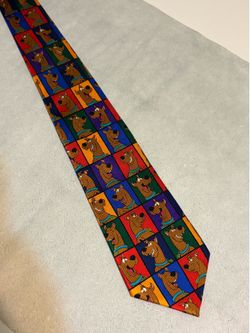 Colorful SCOOBY DOO 100% Silk Mens Neck Tie, novelty, cartoon, gift for men