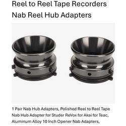 Nab Reel Hub Adaptors for 10in Reel to Reel Tape Recorders