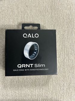 QALO QRNT Slim Smart Ring, Size 06, Sleep/Heart Rate/ Movement Tracker, Matte Silver, Unisex