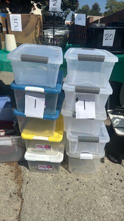 Used plastic storage for sale