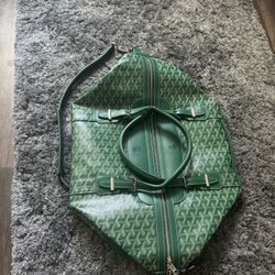 Goyard Boeing 55 Duffel Travel Bag – Green Goyardine Canvas – Very Good Condition (No Receipt)