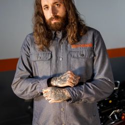 Harley Davidson Men's Operative Riding Shirt Jacket - Peacoat 98101-23EM Size XL