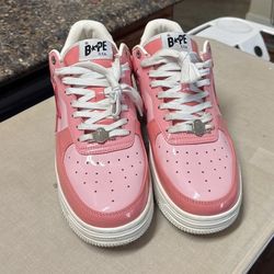 Pink Bapesta's, US 10.5
