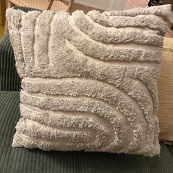 AELS Boho Decorative Textured Throw Pillow Covers 18x18, Set of 2, Modern Abstract Mid Century Rainbow Tufted Pillow Case, Farmhouse Rustic Neutral Wo