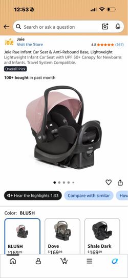 Joie Rue carseat