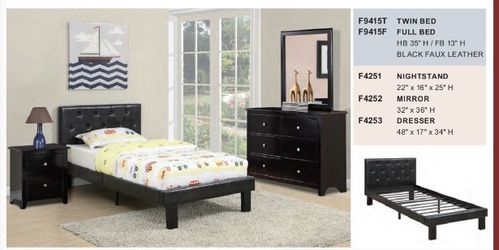 TWIN SIZE BED WITH MATTRESSES INCLUDED NEW