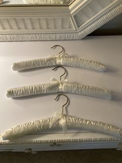 Six Padded Satin Hangers
