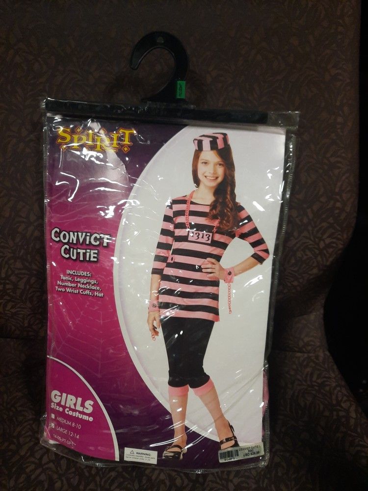 NEW HALLOWEEN COSTUME-  CONVICT CUTIE