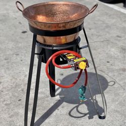 Cazo De Cobre Nuevo Para Carnitas. Nuevo Con Vase I Quemadores