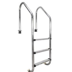 Swimming Pool Ladder, Non-Slip Steps Ladder, 3-Step In-Ground Stainless Steel Step for Indoor/Outdoor Pool, Easy Assembly and Climbing