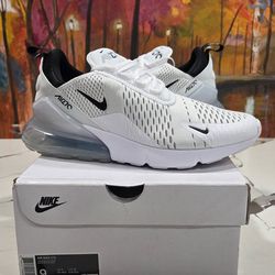 Nike Air Max 270 White Black Size 9 Men's, 10.5 Women's Running Shoes
